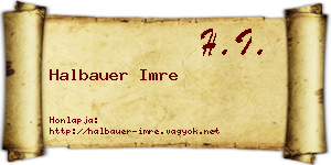 Halbauer Imre névjegykártya