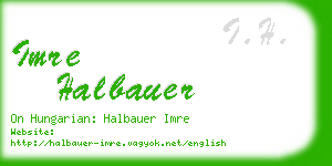 imre halbauer business card
